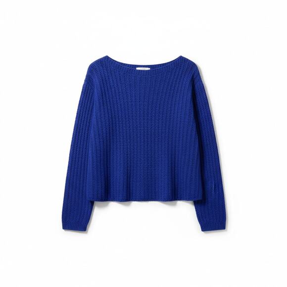 LAFAYETTE 148 NEW YORK Sweater Cotton Silk Blend in Lapis Blue RET $798 - XL - Picture 2 of 10